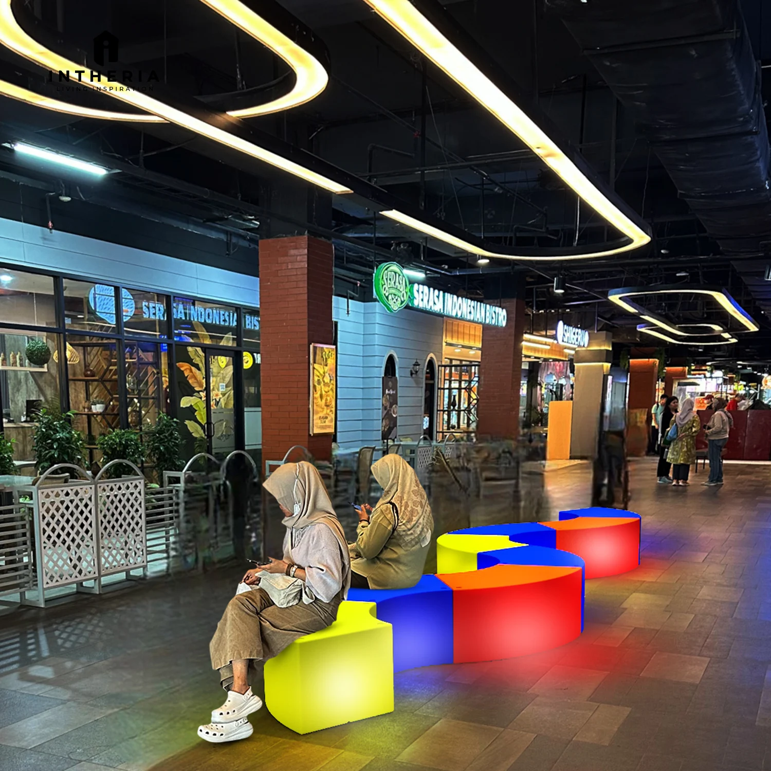 bangku modular led circa seat