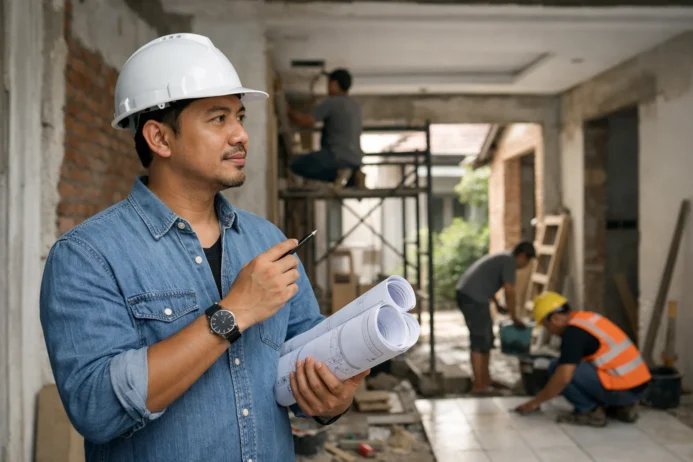 interior rumah modern terlihat lebih mahal dengan dinding rapi dan lantai elegan