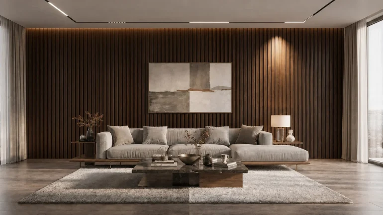wall panel atau cat dinding