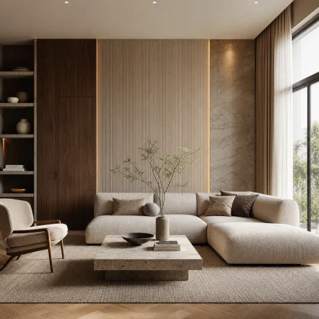 material warna tekstur interior